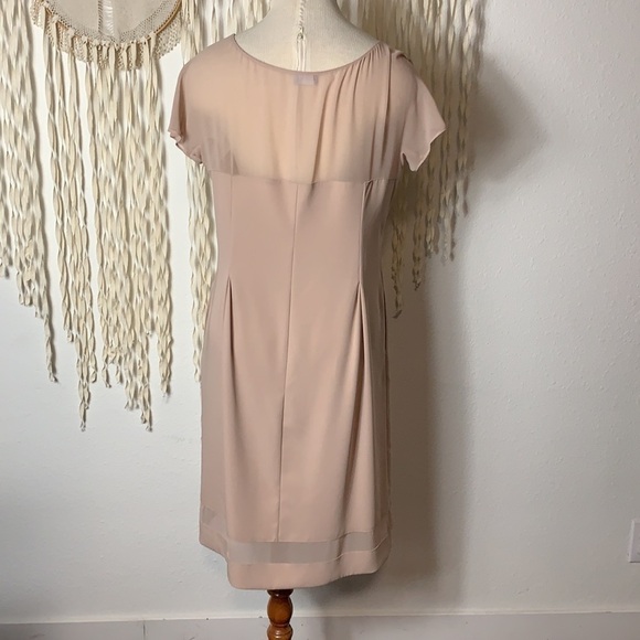 Philosophy de Alberta Ferretti Blush Short Sleeve Sheer Neckline Dress… - Picture 4 of 16
